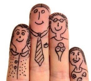 Os membros da família*